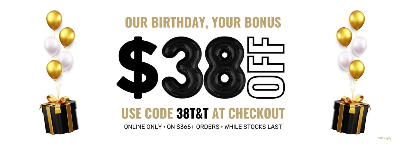 $38 OFF B-Day Sale
