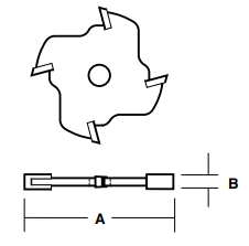 Tungsten Tipped Slotting Router Bit - Cutter Only - 4 Teeth