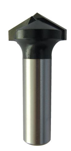 Tungsten Tipped "V" Groove Router Bit - 2 Flute - 1/4" Shank - tungstenandtool