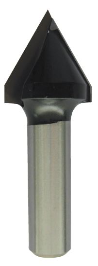 Tungsten Tipped "V" Groove Router Bit - 2 Flute - 1/2" Shank - tungstenandtool